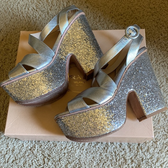 Prada Glitter Heels - Picture 2 of 7